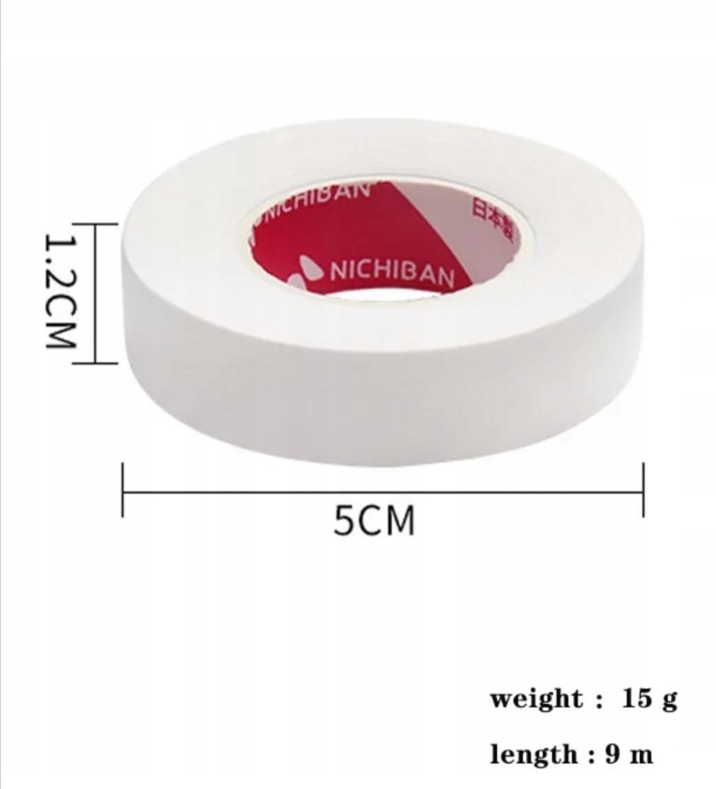 Taśma Nichiban perforowana do rzęs 1,2cm x 9m