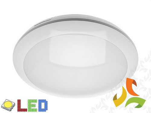 GTV Oprawa plafoniera LED z mikrofalowym czujnikiem ruchu TOKIO 22W 2000lm 4000K IP66 2 stopnie świecenia (100%,20%) biała LD-TOK22WD-40 LD-TOK22WD-40