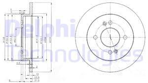 Delphi Tarcza hamulcowa BG3981C BG3981C