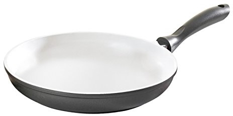 Krüger Karl  patelnia z odlewu aluminiowego Oslo, patelnia do pieczenia, płaski, bez pokrywy, do wyboru różne rozmiary, biały, 24 cm 21724 O