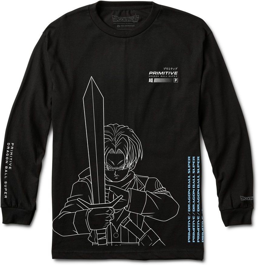 PRIMITIVE t-shirt PRIMITIVE DRAGON BALL SUPER) FUTURE TRUNKS LS TEE Black