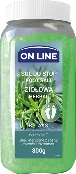 On Line Relaks 800 g Sól do stóp ziołowa On Line