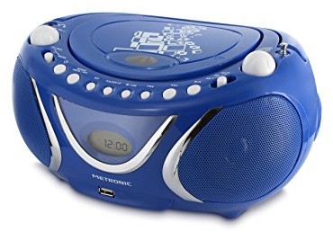 Metronic 477132 Radio CD- MP3 Boombox Square Blau