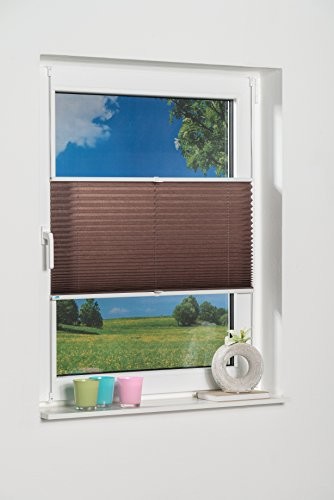 K-home roleta plisowana Palma z systemem zatrzaskowym Klemmfix, Mokka, 70 x 130 cm 422905-4