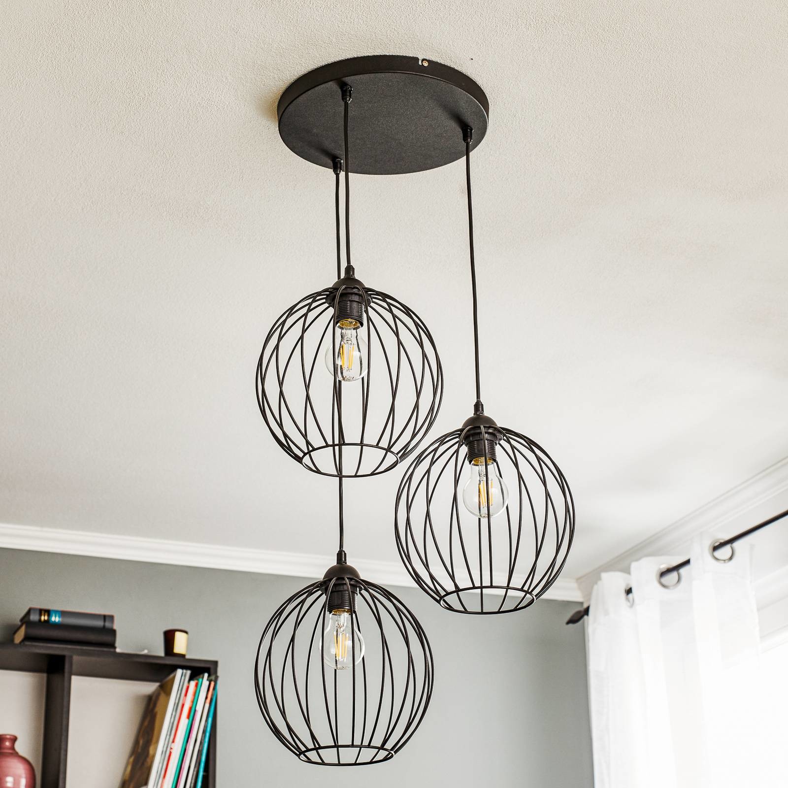 Euluna Lampa wisząca Cumera, 3-punktowa, okrągła