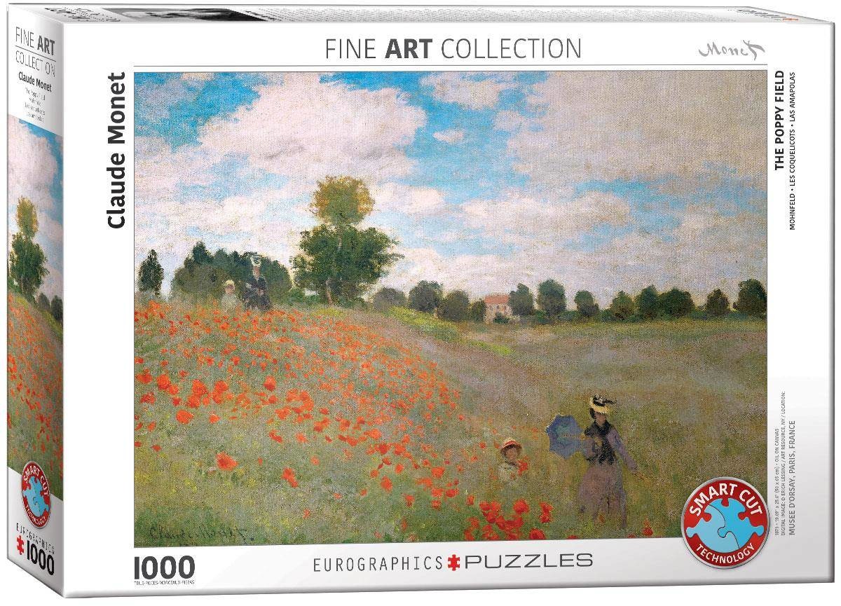 Eurographics Puzzle 1000 The Poppy Field by Monet 6000-0826 -