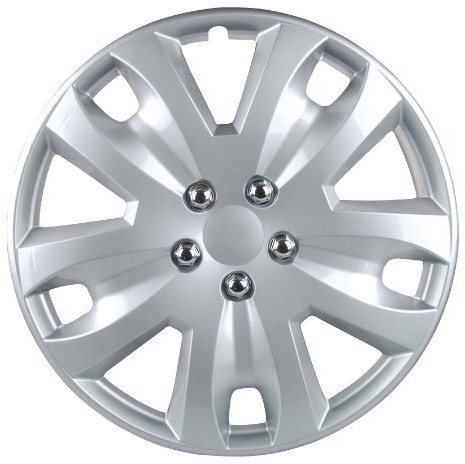 Unitec UNITEC 7485 kołpaki ozdobne kucać dom przysłony,, 100% ABS, srebrny 4-częściowy zestaw 4-częściowy, 43 cm (17) 74854