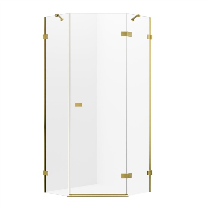 New Trendy Kabina pięciokątna 90x90 prawa EXK-3854 Avexa Gold Brushed EXK-3854