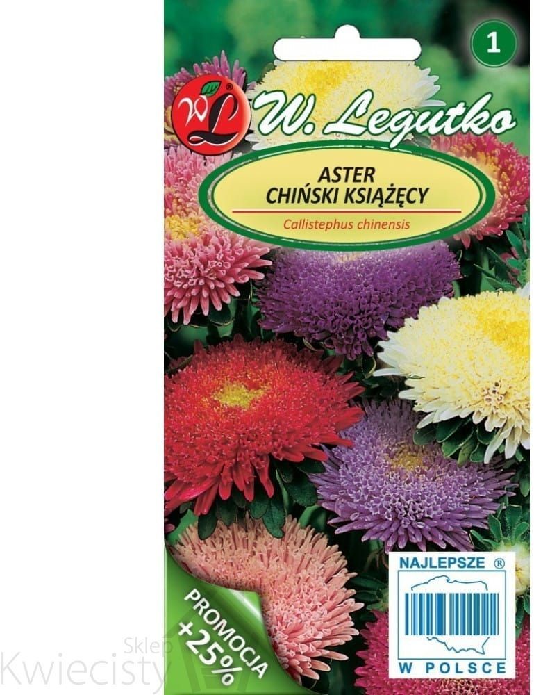 Legutko sp. z o.o Nasiona Aster chiński książęcy mieszanka, 1,25g