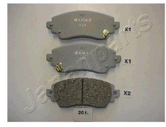 JAPANPARTS Zestaw klocków hamulcowych, hamulce tarczowe PA-201AF