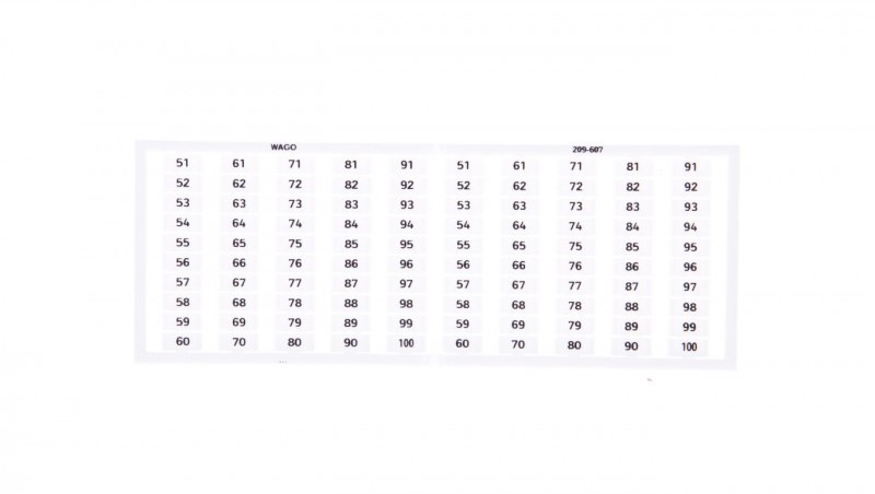 Wago Ramka z oznacznikami 2x 51-100 209-607 5szt. 209-607