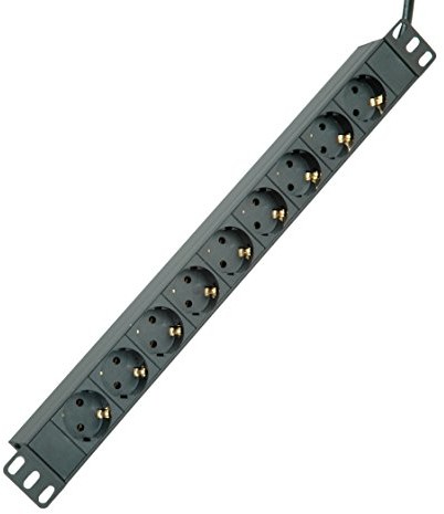 Rotronic ROLINE 19071621 48,26 cm (19 cale) listwa zasilająca 9-krotny, 2 m Czarny 19071621