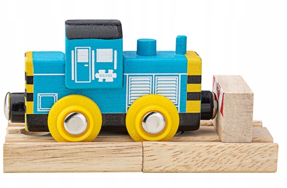 Bigjigs Toys Lokomotywa manewrowa z kominami BJT488