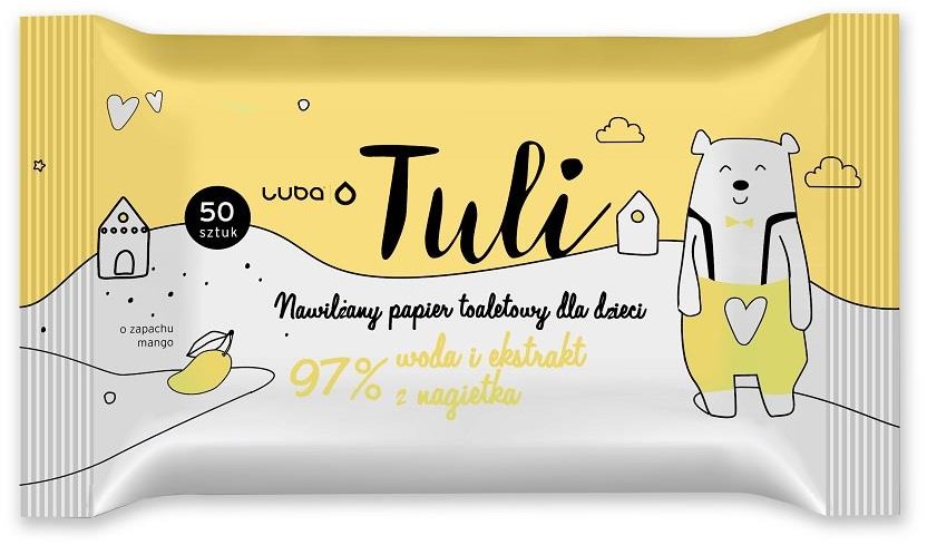 Luba Luba Tuli nawilżany papier toaletowy dla dzieci Mango 50szt 101356-uniw