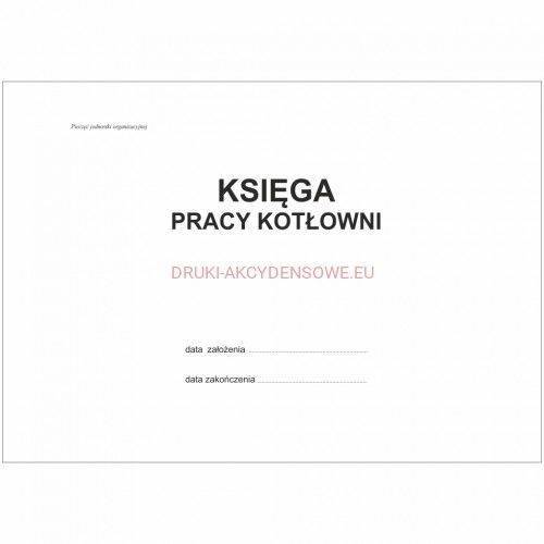 Firma krajewski Księga pracy kotłowni 200 kart [Pu/A-154] Pu/A-154