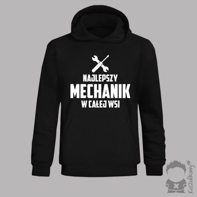 Koszulkowy Najlepszy mechanik w całej wsi - męska bluza z kapturem