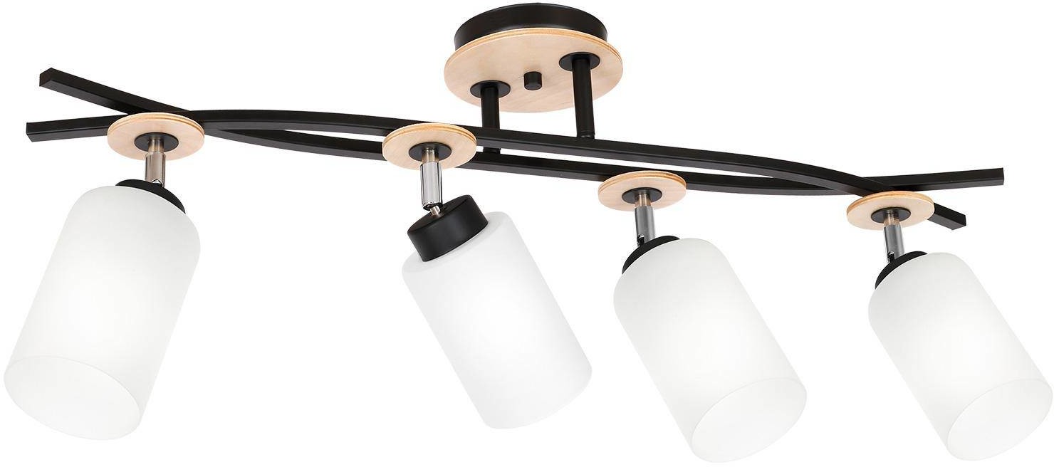 Luminex Plafon Tokio black/wood 4 1523