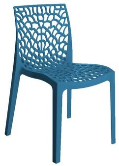 TELEHIT GARDEN Krzesło ogrodowe GRUVYER plastikowe niebieskie