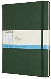 Moleskine 8058647629131 notatniki  klasyczna kolekcja Xlarge, siatka punktowa, twarda okładka zieleń mirowa