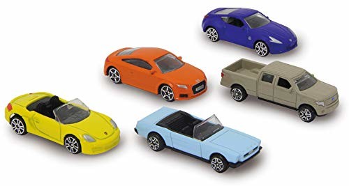 Jamara 460360 - Street Kings 1:64 Diecast Set B 5 Stück - offiziell lizenzierte Autos / Fahrzeuge, detailgetreues Design, tolle Farben, Metall Chassis, zum Spielen, Tauschen und Sammeln