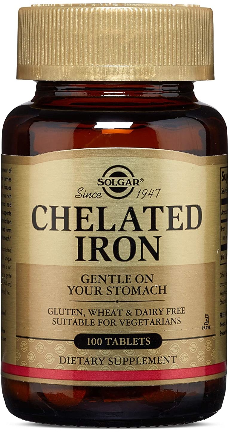 Solgar Chelated Iron (Chelatowane żelazo) 100 Tabletek