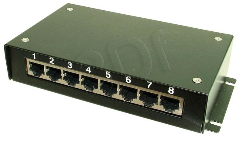 Axon HSK DATA [Multi Net Protector 8] - sieciowe zabezpeiczenie przeciwprzepięciowe (8 kanałów RJ45 dla sieci 10/100/1000 Mb/s, 4 otwory montażowe, metalowy) W0024