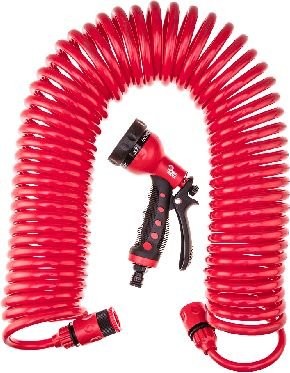 Top Tools Zestaw z wężem ogrodowym spiralnym 10m 15A710 15A710
