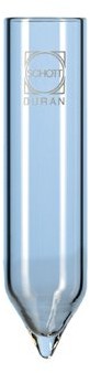 Duran 21 611 17 wirówka szklany z szpiczasty dno, pod kątem 60 °, 34 MM X 100 MM, zawartość 50 ML znamionowe, 10 sztuk 216111705