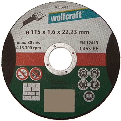 Wolfcraft 1686999 piła łańcuchowa Disc  115 X 1,6 MM drobna ziarnistość
