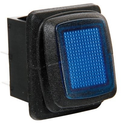 Lampa Wodoszczelny przełącznik z niebieskim 12/24 V LED 45531