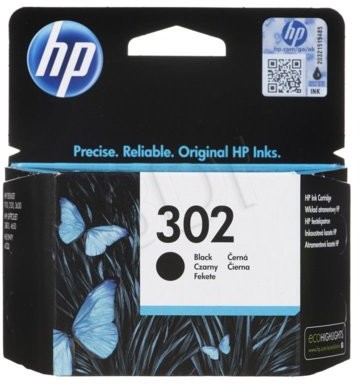 Hewlett-Packard Tusz HP czarny HP 302 HP302=F6U66AE 190 str.,3,5 ml