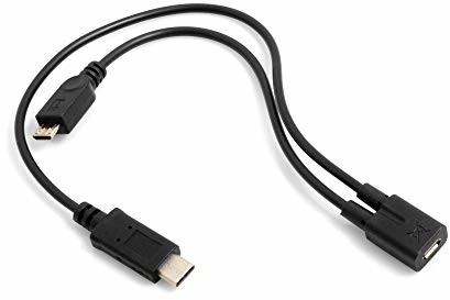 System-S System-S USB typ C 3.1 do Micro USB Y rozdzielacz kabla, 27 cm 57463648