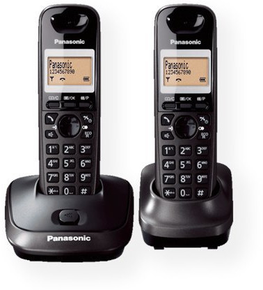 Panasonic Cordless KX-TG2512FXT Black Caller ID Wireless connection Phonebook capacity 50 entries Conference call Built-in KX-TG2512FXT