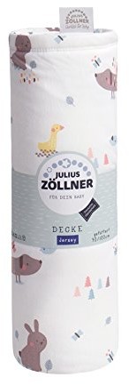Julius Zöllner Jersey koc z podszewką serduszko, szary, 70 x 70 cm  70x100 cm