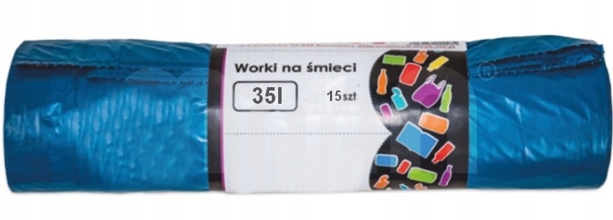 Worki na śmieci z tasiemką 35l 15szt.