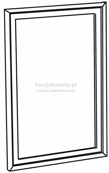 Sapho Sapho Retro lustro w ramie 70x115 cm postarzana biel 1686