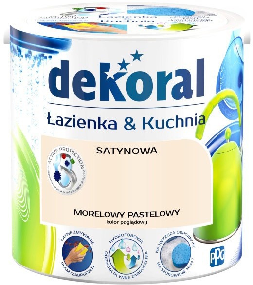 Dekoral Farba satynowa $124azienka i Kuchnia morelowy pastelowy 2 5 l 390792