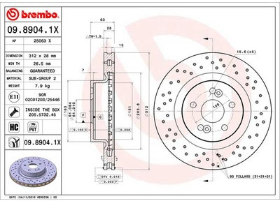 BREMBO 09.8904.1X 09.8904.1X
