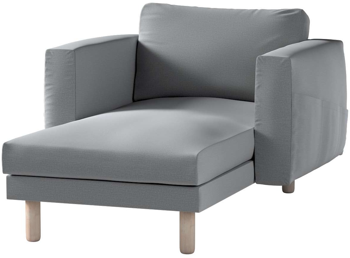 Dekoria pl pl Pokrowiec na szezlong Norsborg z podłokietnikami ciemno szary welwet 110 x 157 x 85 cm Ingrid 1023-705-42