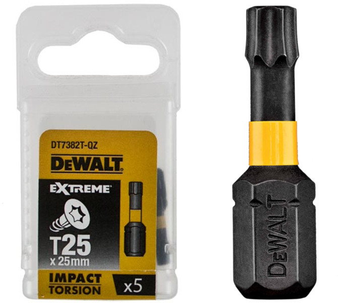 DEWALT DT7382T Dewalt Bity udarowe T25x25mm Torsion 5szt