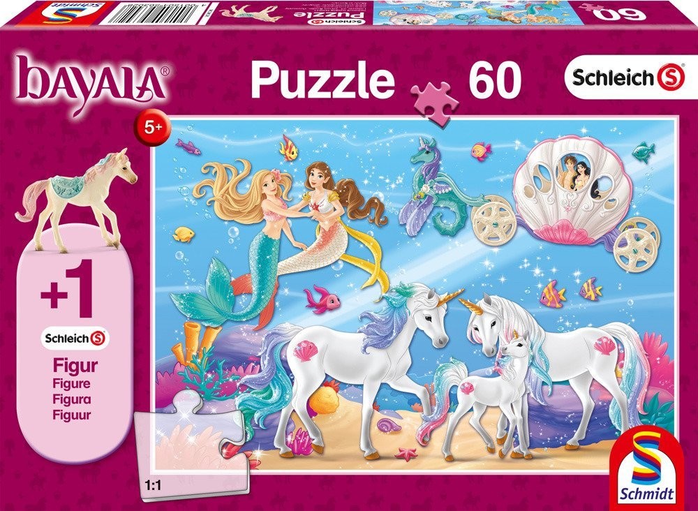 Schmidt Spiele Spiele, puzzle Magia syren morskich, zestaw z figurką