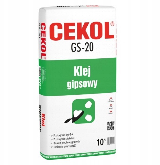 Klej gipsowy Cekol GS-20 10 kg