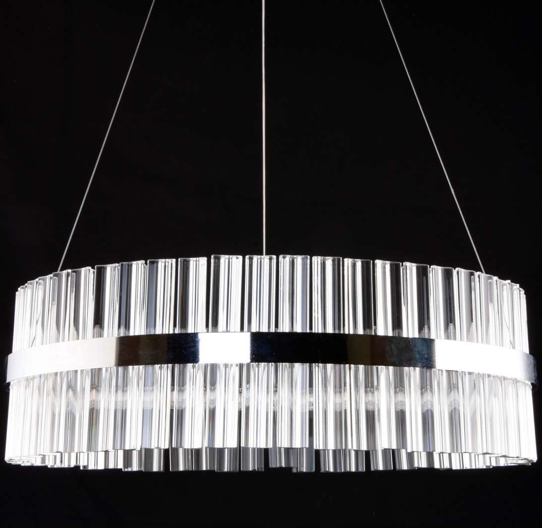 VEN Glamour LAMPA wisząca VEN E1694/37W dekoracyjna OPRAWA crystal LED 37W 6500K obręcz przezroczysta chrom