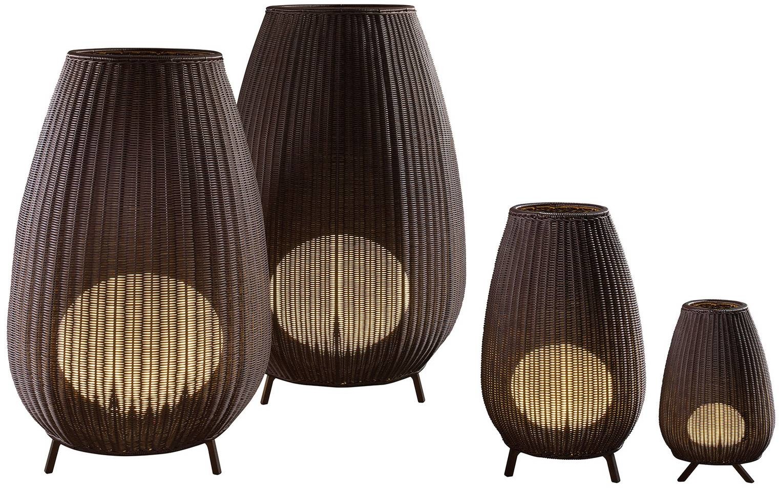 BOVER Bover Amphora 01 lampa tarasowa, rattan brązowy