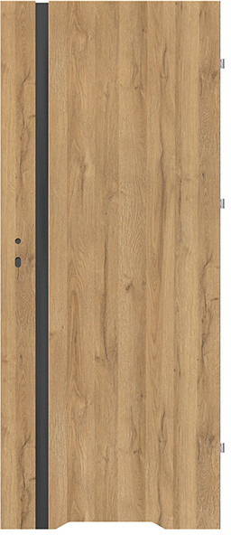 Drzwi z podcięciem Exmoor 60 prawe dąb grandson czarna szyba