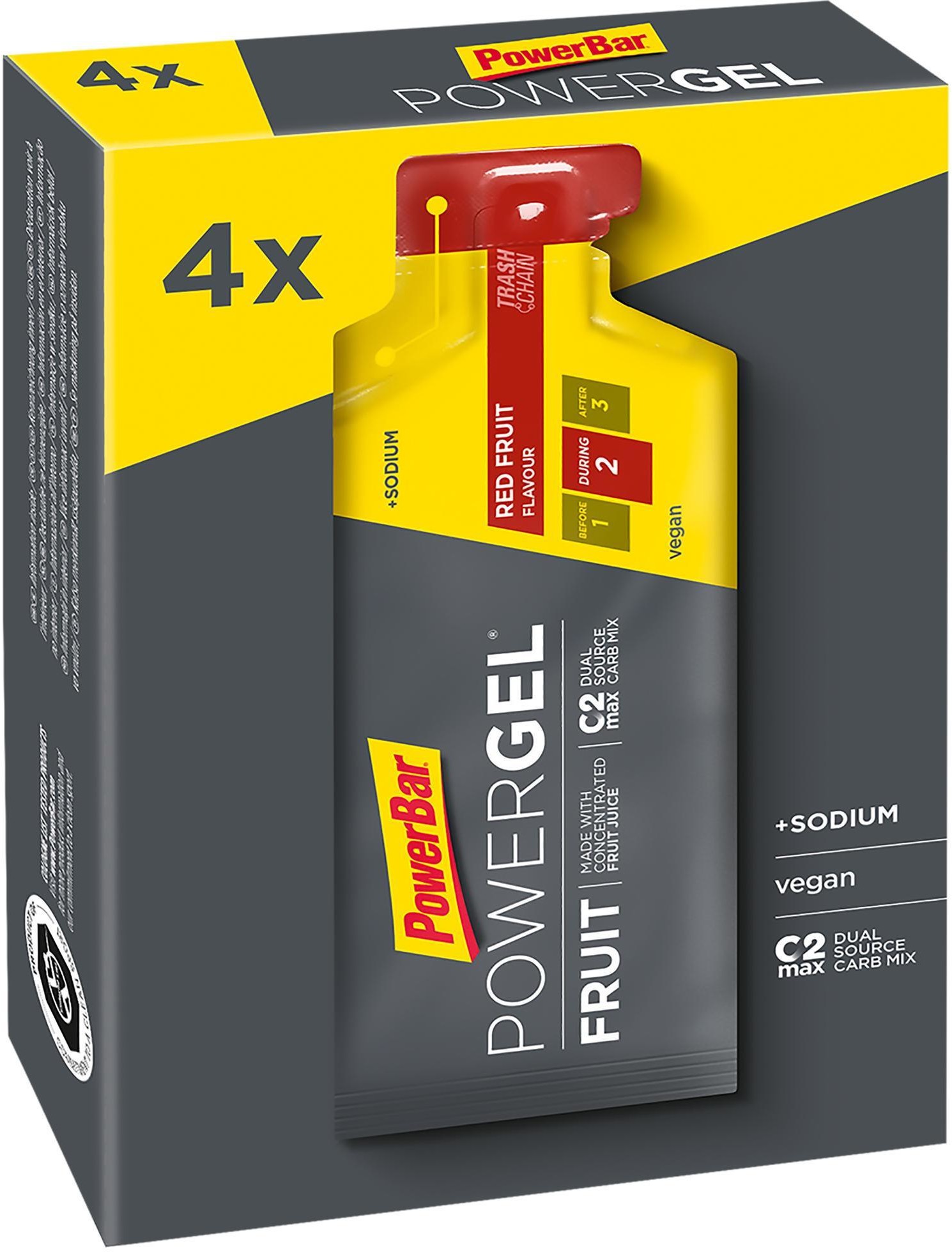 Powerbar Żel energetyczny Power GEL czerw. owoce x4 Unisex 4029679673205