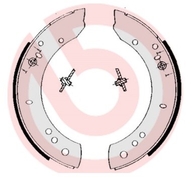 BREMBO Zestaw szczęk hamulcowych S 44 502