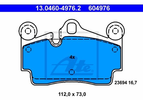 ATE Klocki hamulcowe - komplet 13.0460-4976.2