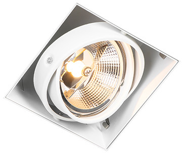 QAZQA Inbouwspot wit 1-lichts GU10 AR111 Trimless - Oneon 103905