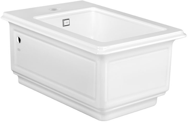 Gessi Bidet wiszący 39,1x56 cm z korkiem biały white Europe Ceramic 46755.518